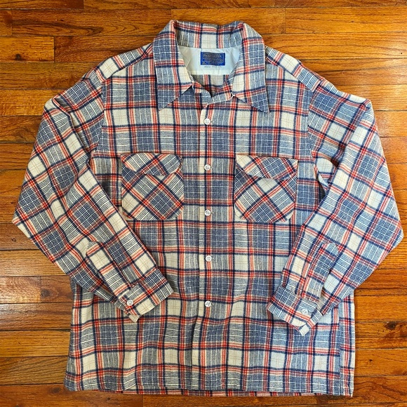 Vintage Pendleton Men's Button Down Long Sleeve Wool Shirt, Extra-Large - Picture 3 of 6